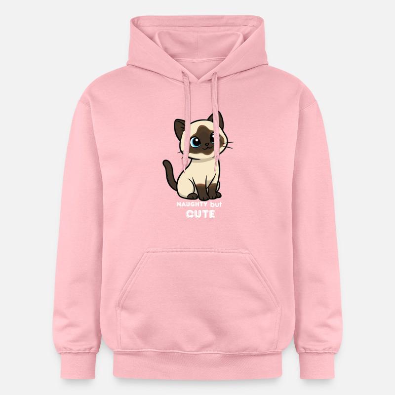 Chat Coquin et Mignon - Sweat à capuche Softstyle® Gildan Unisexe - rose clair