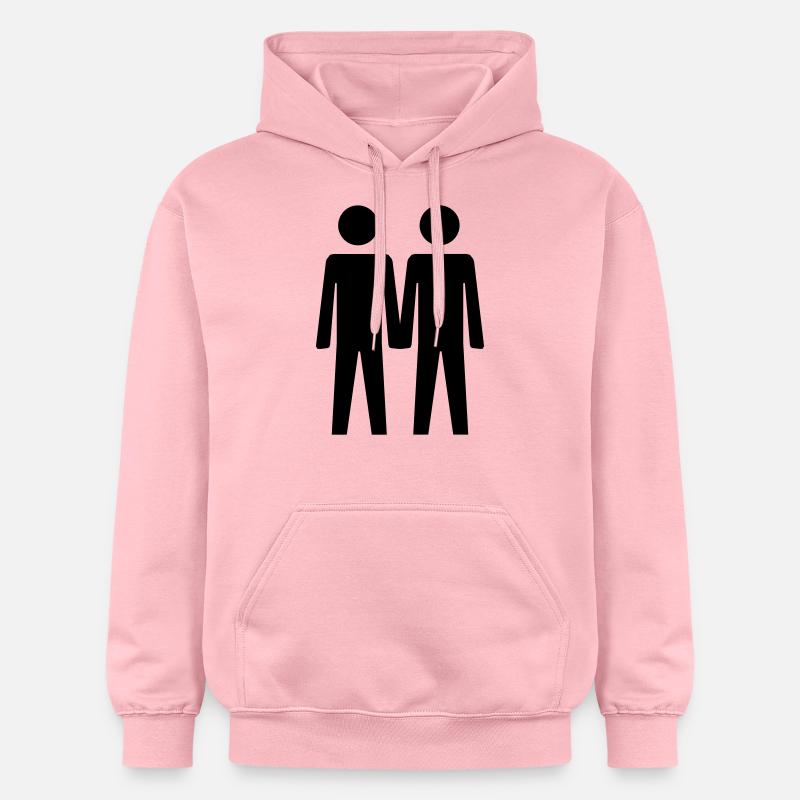 Deux gars - Sweat à capuche Softstyle® Gildan Unisexe - rose clair