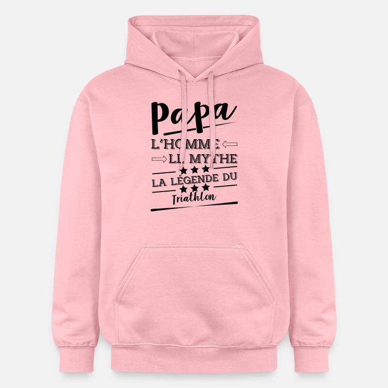 Papa la légende Triathlon cadeau - Sweat à capuche Softstyle® Gildan Unisexe - rose clair