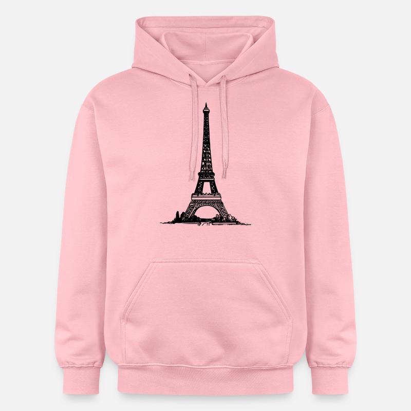 Tour Eiffel Paris - Sweat à capuche Softstyle® Gildan Unisexe - rose clair