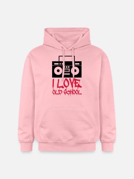 i_love_old_school_02 - Gildan Unisex Softstyle® Midweight Hoodie - Hellrosa