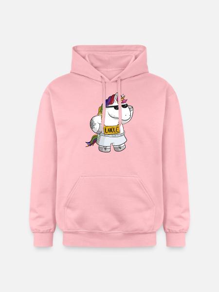 Unique Comic Einhorn - Gildan Unisex Softstyle® Midweight Hoodie - Hellrosa
