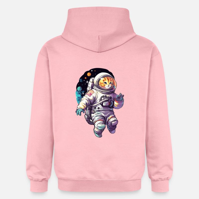 Astronaute de l’espace Cat - Sweat à capuche Softstyle® Gildan Unisexe - rose clair
