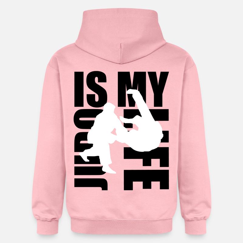 judo is my life - Sweat à capuche Softstyle® Gildan Unisexe - rose clair