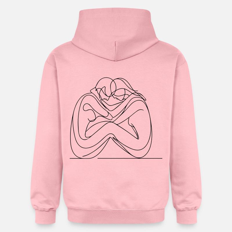Lignes d’étreinte éternelle - Sweat à capuche Softstyle® Gildan Unisexe - rose clair