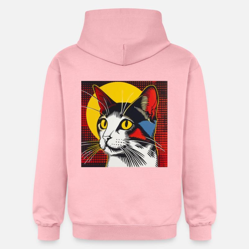 Chat, Motif De Chat - Sweat à capuche Softstyle® Gildan Unisexe - rose clair