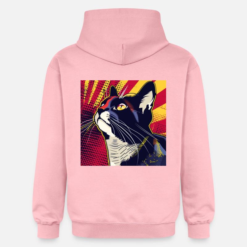 Chat, Motif De Chat - Sweat à capuche Softstyle® Gildan Unisexe - rose clair