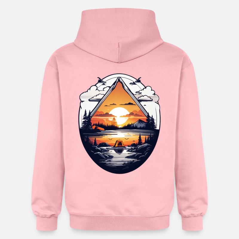 Temps de camping - Sweat à capuche Softstyle® Gildan Unisexe - rose clair