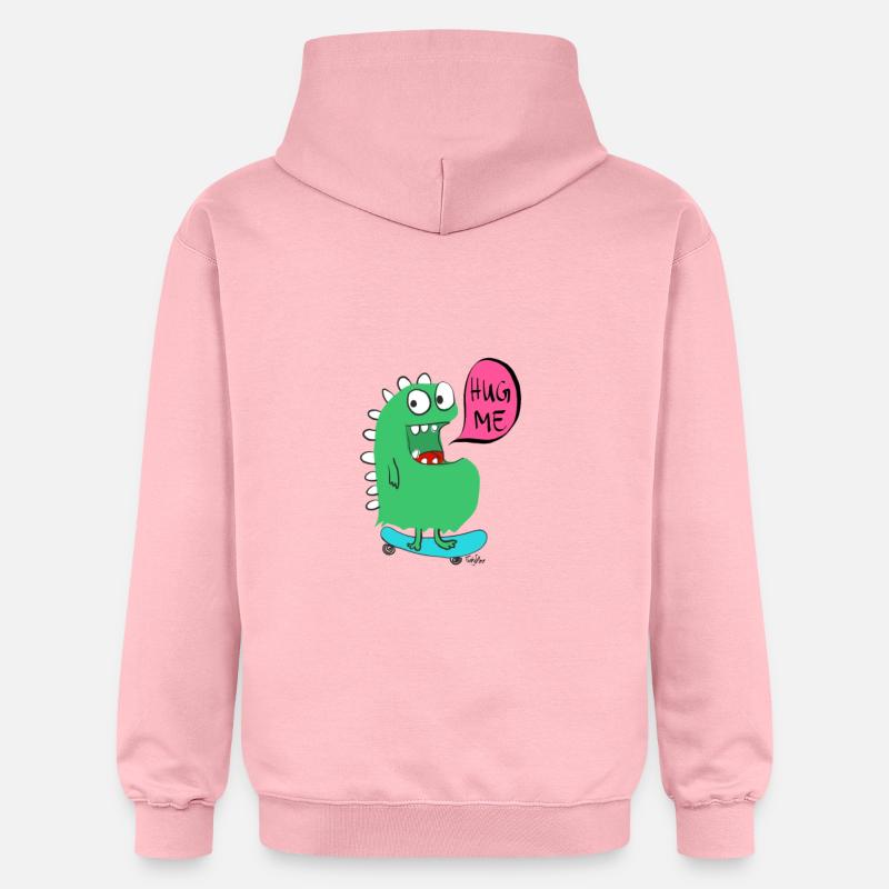 monstre de planche à roulettes - Sweat à capuche Softstyle® Gildan Unisexe - rose clair