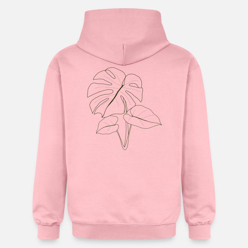 Plante Monstera - Sweat à capuche Softstyle® Gildan Unisexe - rose clair