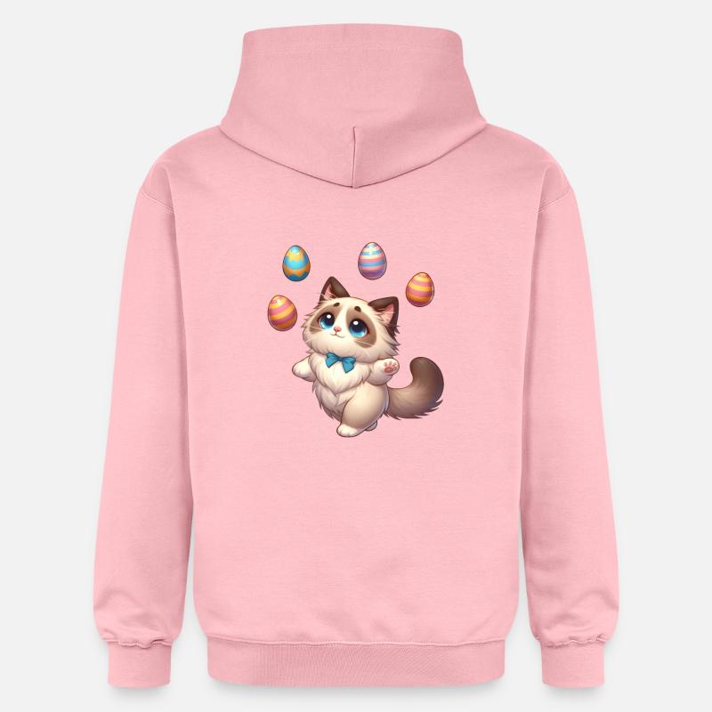Ragdoll Cat Jongleur de Pâques - Sweat à capuche Softstyle® Gildan Unisexe - rose clair