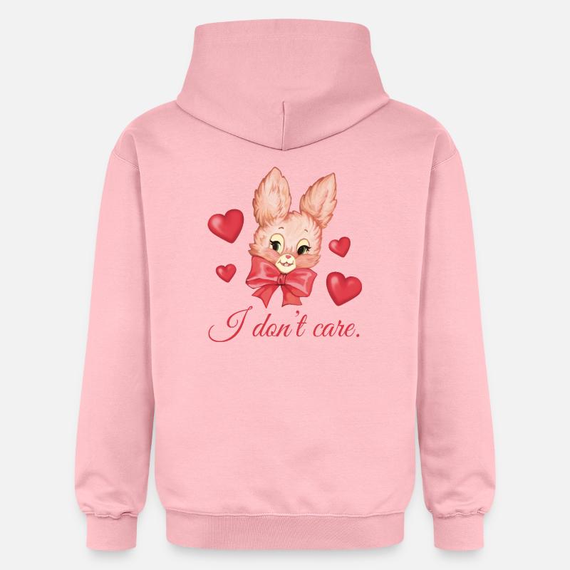 Je m’en fiche lapin - Sweat à capuche Softstyle® Gildan Unisexe - rose clair
