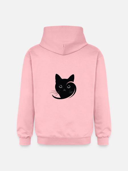 Cat portrait - Gildan Unisex Softstyle® Midweight Hoodie - light pink