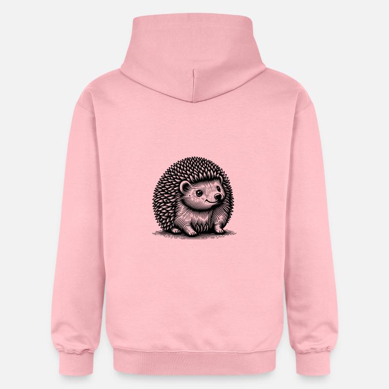 Petit hérisson mignon - Sweat à capuche Softstyle® Gildan Unisexe - rose clair