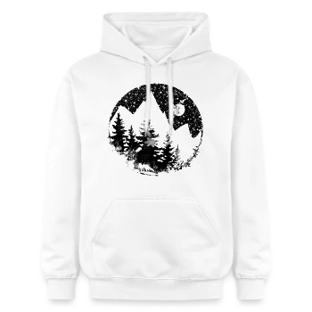 Sweat à capuche Softstyle® Gildan Unisexe avec motif T-shirt Paysage Montagneux Nocturne Fantastique