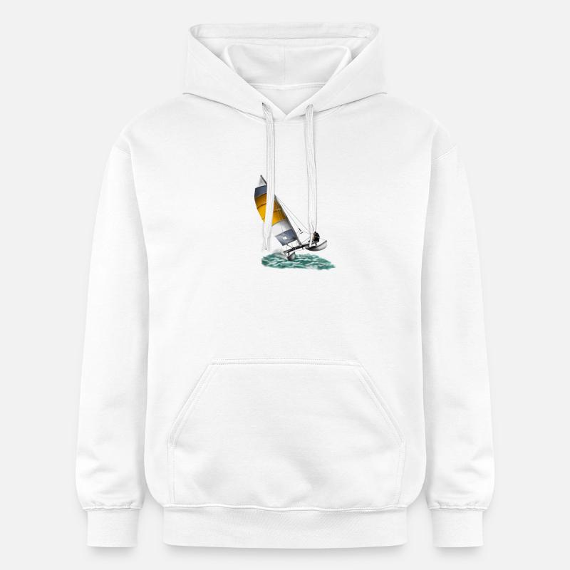 catamaran - Sweat à capuche Softstyle® Gildan Unisexe - blanc