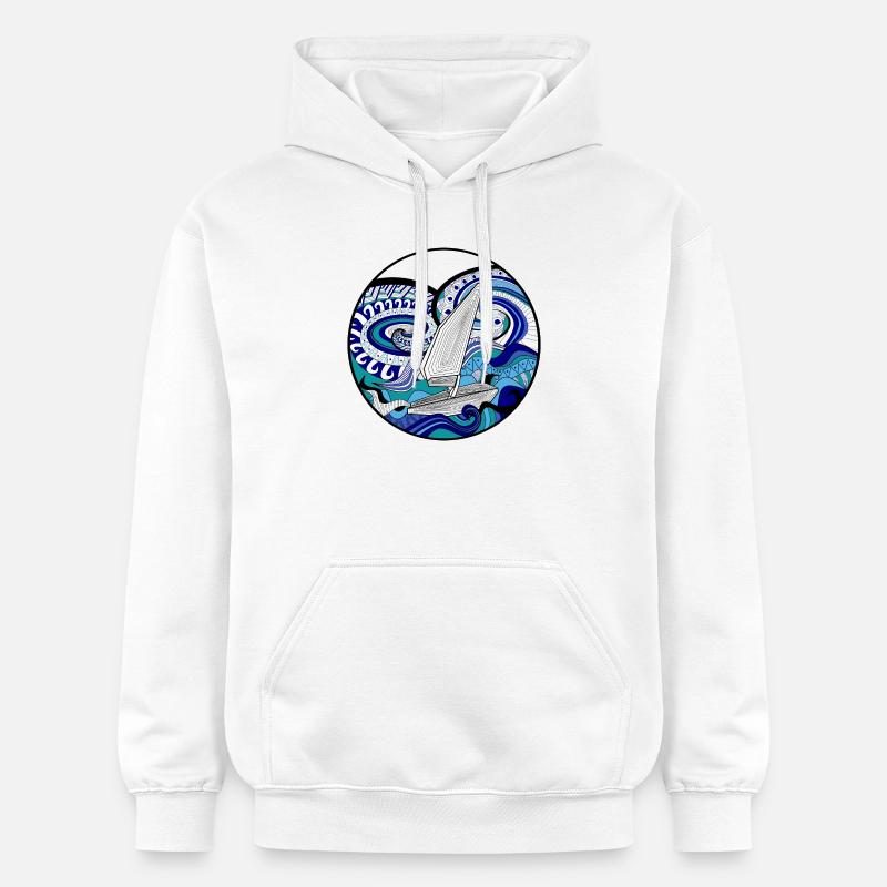 Windsurfing - Sweat à capuche Softstyle® Gildan Unisexe - blanc