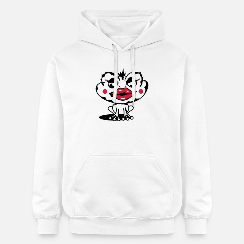 Eine Kröte mit dicker Lippe - Gildan Unisex Softstyle® Midweight Hoodie - Weiß