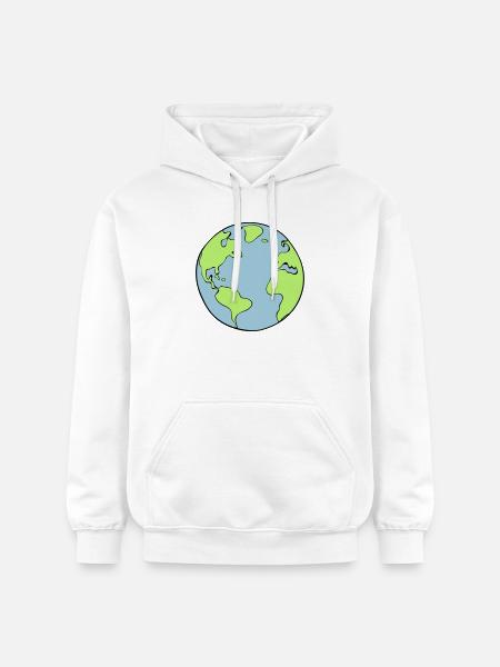 earth - Gildan Unisex Softstyle® Midweight Hoodie - white