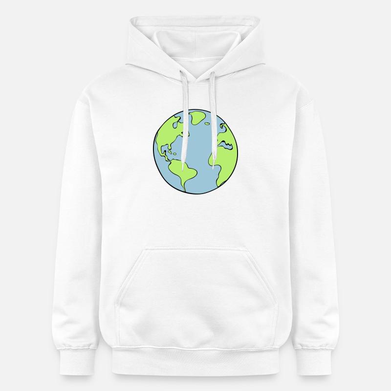 terre - Sweat à capuche Softstyle® Gildan Unisexe - blanc