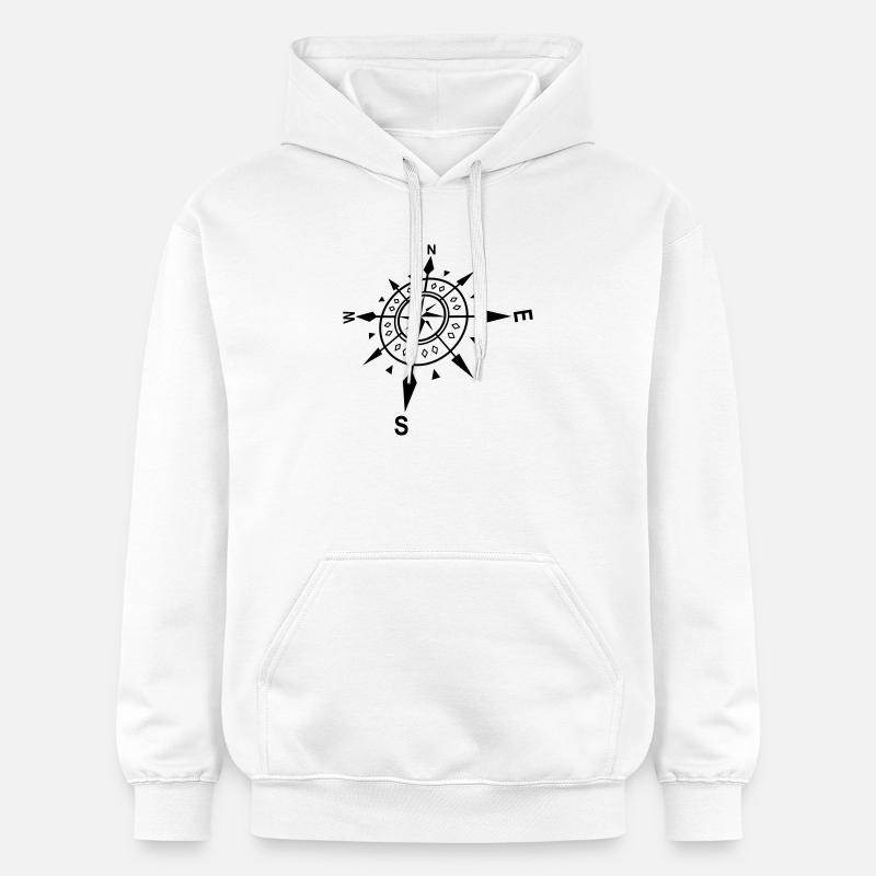 windrose - Sweat à capuche Softstyle® Gildan Unisexe - blanc