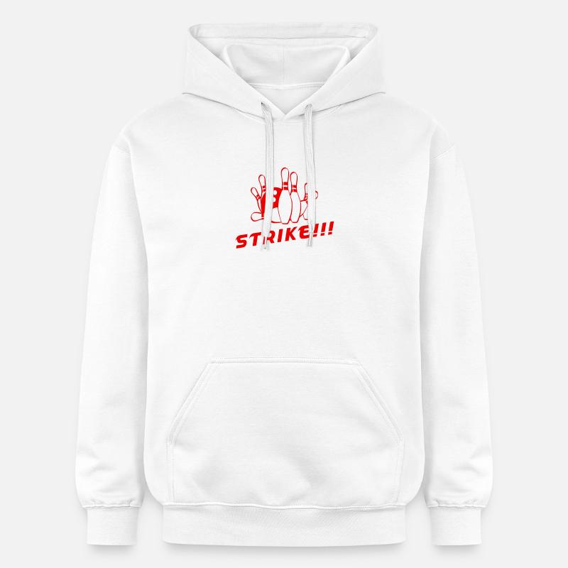 Strike !!! Bowling - Sweat à capuche Softstyle® Gildan Unisexe - blanc