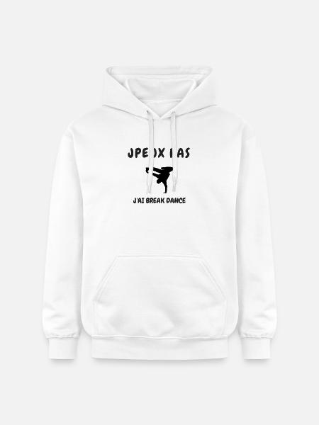 JPEUX PAS J'AI BREAK DANCE - Sweat à capuche Softstyle® Gildan Unisexe - blanc