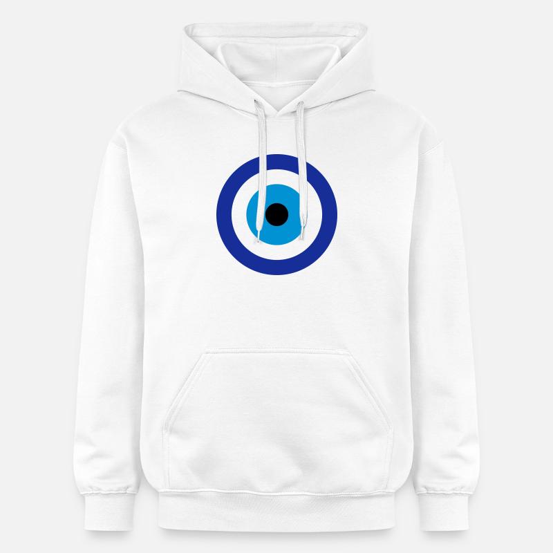 Blue Evil Eye - Sweat à capuche Softstyle® Gildan Unisexe - blanc