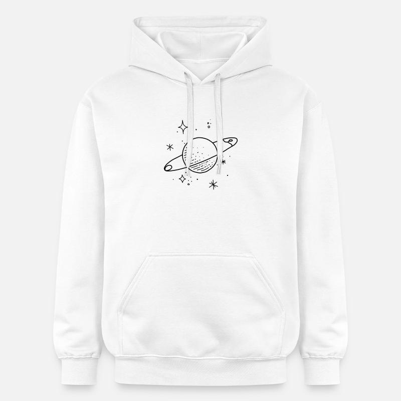 Planètes de l’espace - Sweat à capuche Softstyle® Gildan Unisexe - blanc