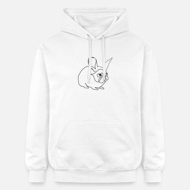Hase oder Mops - Gildan Unisex Softstyle® Midweight Hoodie - Weiß