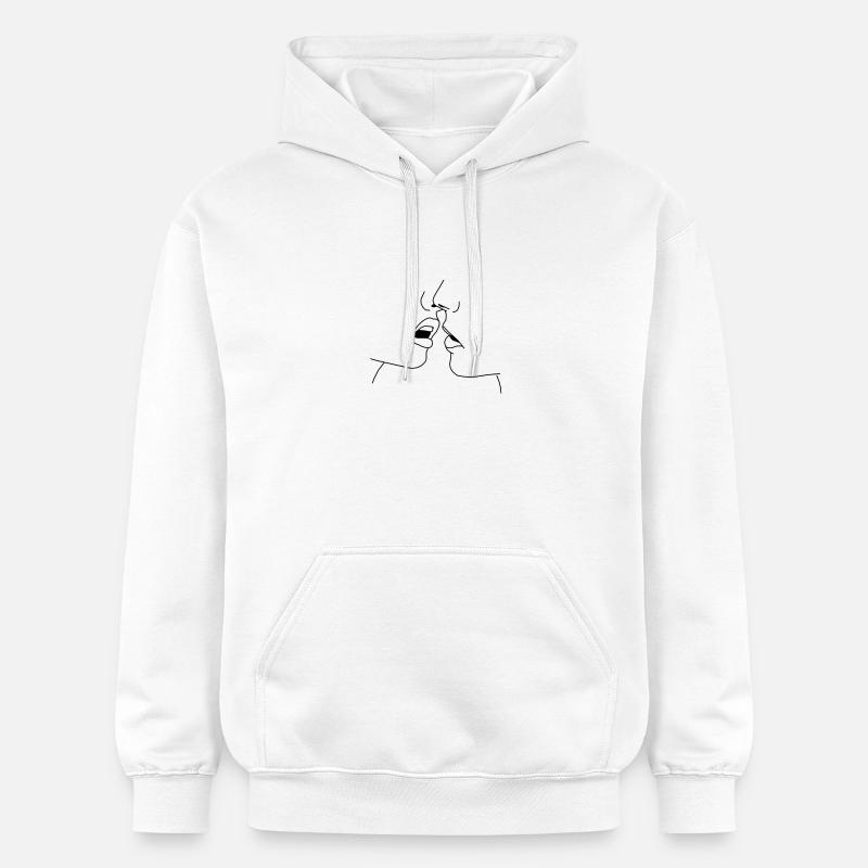 Baiser baiser amour amour - Sweat à capuche Softstyle® Gildan Unisexe - blanc