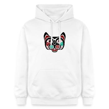 Northwest Pacific coast Haida Kitty - Gildan Unisex Softstyle® Midweight Hoodie - white - Front - Liana (172cm) & Jaron (178cm)