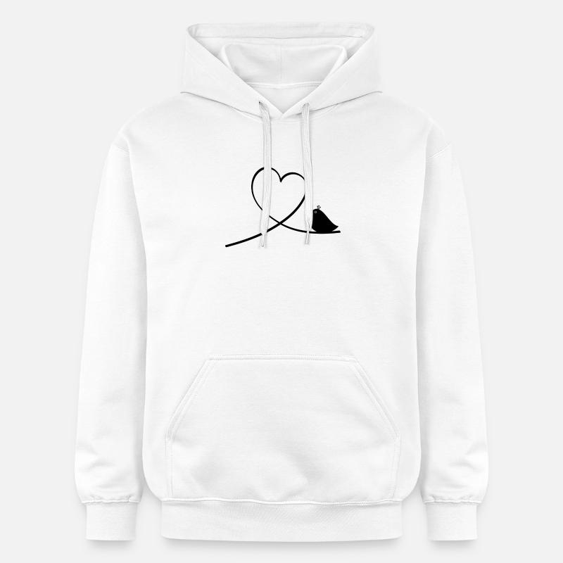 Oiseau - Sweat à capuche Softstyle® Gildan Unisexe - blanc