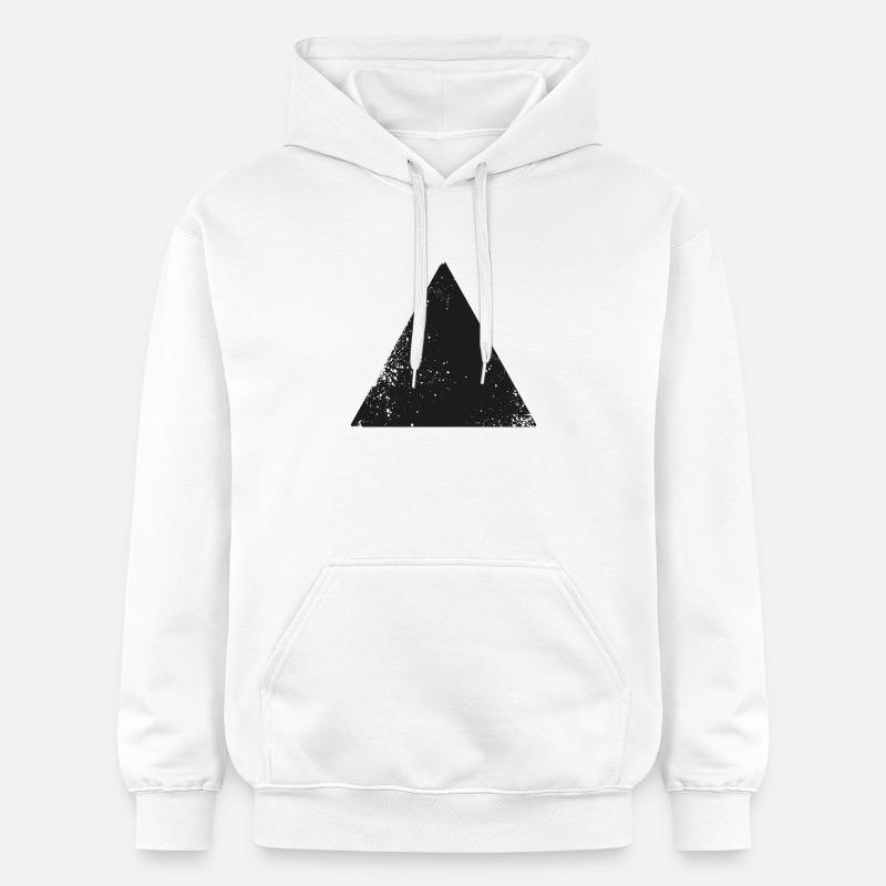 hippie triangle symbole de forme - Sweat à capuche Softstyle® Gildan Unisexe - blanc
