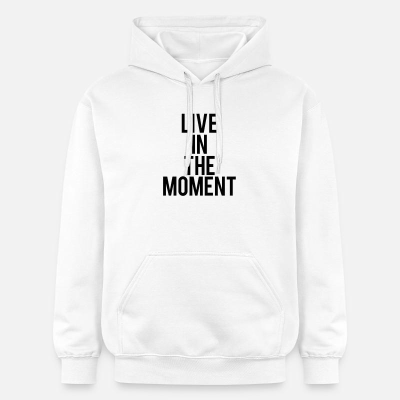 En direct dans le moment. - Sweat à capuche Softstyle® Gildan Unisexe - blanc