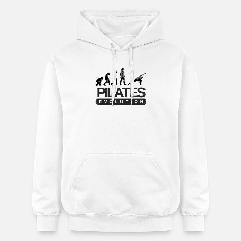 Pilates Evolution Fitness Training Spruch - Gildan Unisex Softstyle® Midweight Hoodie - Weiß