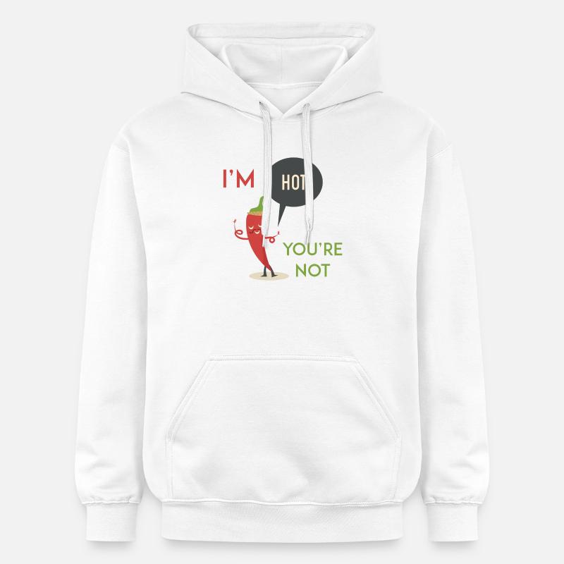 Je suis chaud tu n'es pas - Sweat à capuche Softstyle® Gildan Unisexe - blanc