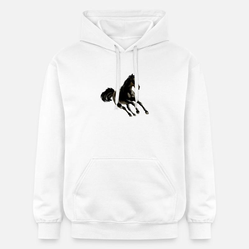 cheval - Sweat à capuche Softstyle® Gildan Unisexe - blanc