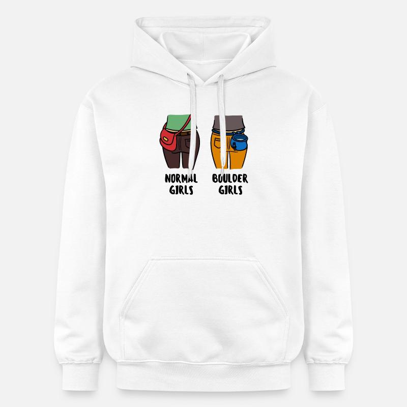 Rocher rocher escalade alpinisme drôle - Sweat à capuche Softstyle® Gildan Unisexe - blanc
