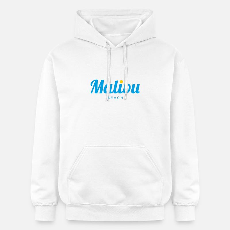 MALIBU Beach Californie - Sweat à capuche Softstyle® Gildan Unisexe - blanc