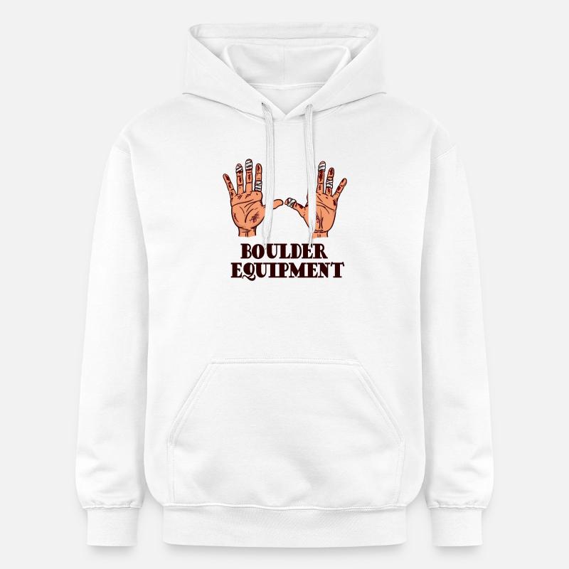 Boulder Bouldering Escalade Alpinisme Escalade - Sweat à capuche Softstyle® Gildan Unisexe - blanc