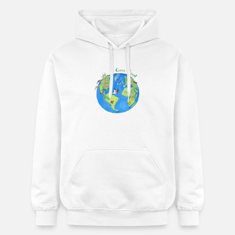 Planète verte - planète - Sweat à capuche Softstyle® Gildan Unisexe - blanc