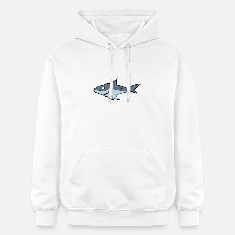 requin - Sweat à capuche Softstyle® Gildan Unisexe - blanc