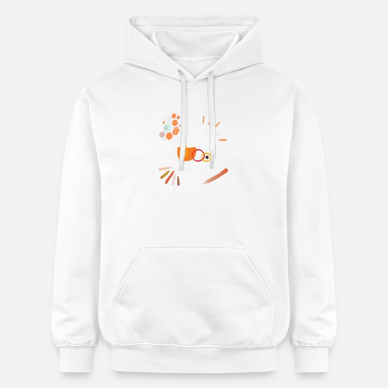 Peinture ocre - Sweat à capuche Softstyle® Gildan Unisexe - blanc