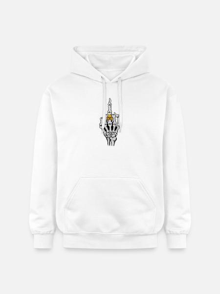 Rock rocker heavy metal hard rock skelet - Gildan uniseks Softstyle® Midweight hoodie - wit