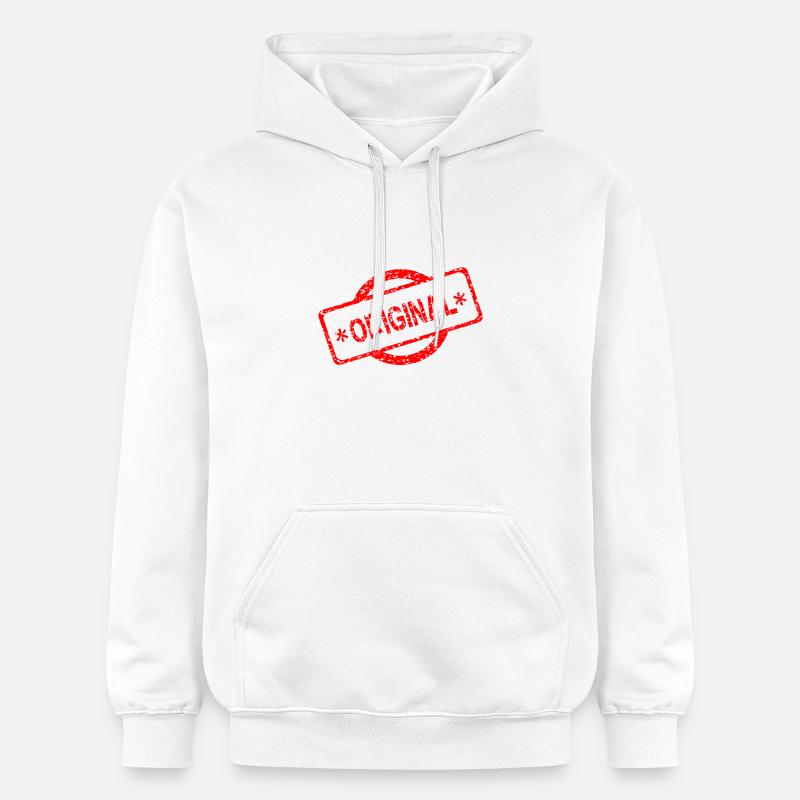 Disposition originale du timbre - Sweat à capuche Softstyle® Gildan Unisexe - blanc