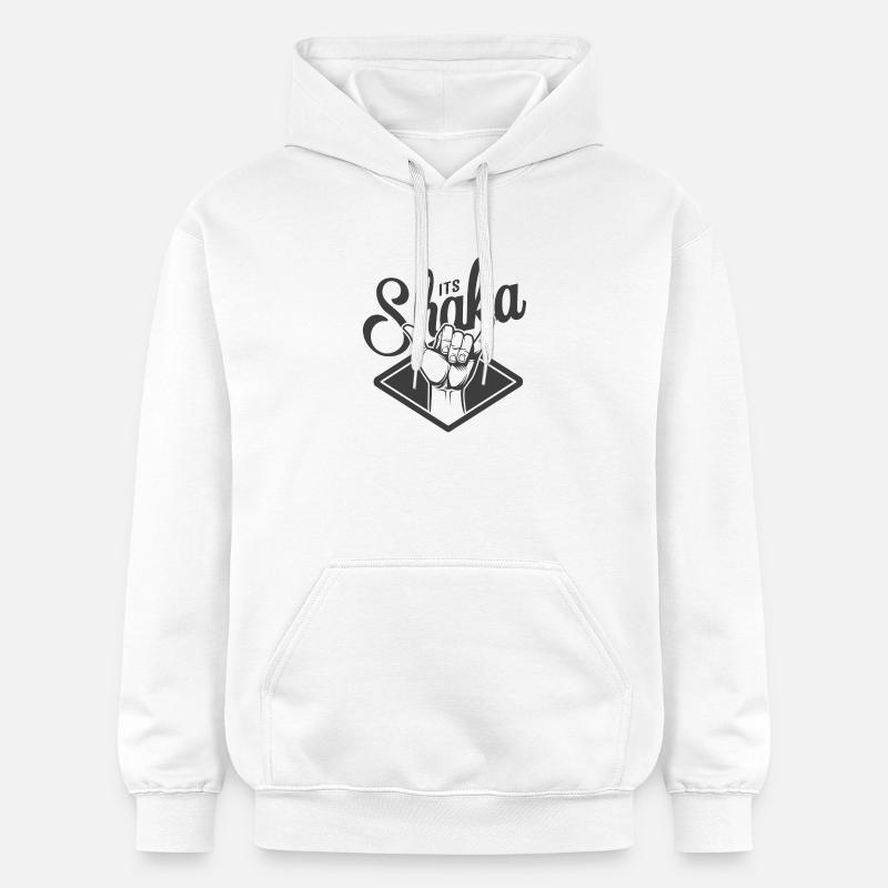 Vague de Liberté : Its Shaka - Sweat à capuche Softstyle® Gildan Unisexe - blanc
