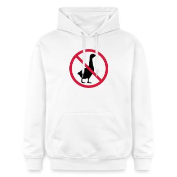 Goose forbidden sign - Gildan Unisex Softstyle® Midweight Hoodie - white - Front - Liana (172cm) & Jaron (178cm)