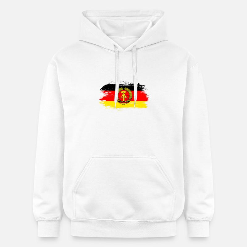 DDR Flaggen Design / Geschenkidee - Gildan Unisex Softstyle® Midweight Hoodie - Weiß