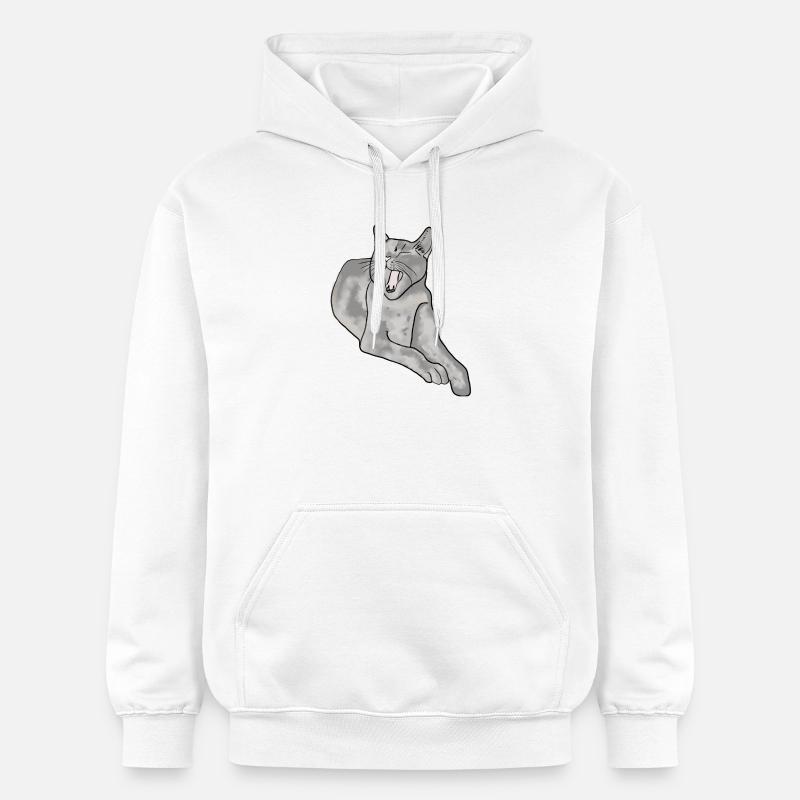 chat - Sweat à capuche Softstyle® Gildan Unisexe - blanc